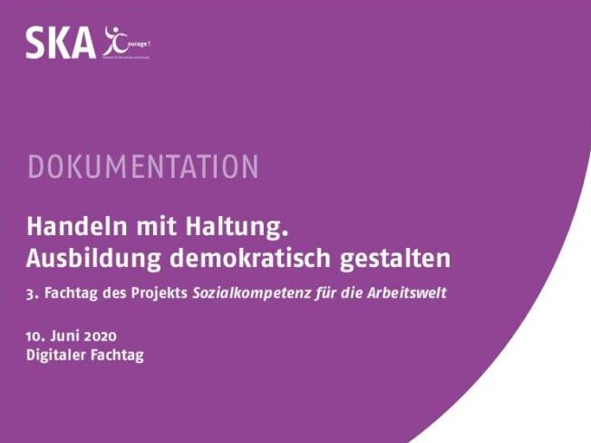 Handeln mit Haltung – Ausbildung demokratisch gestalten