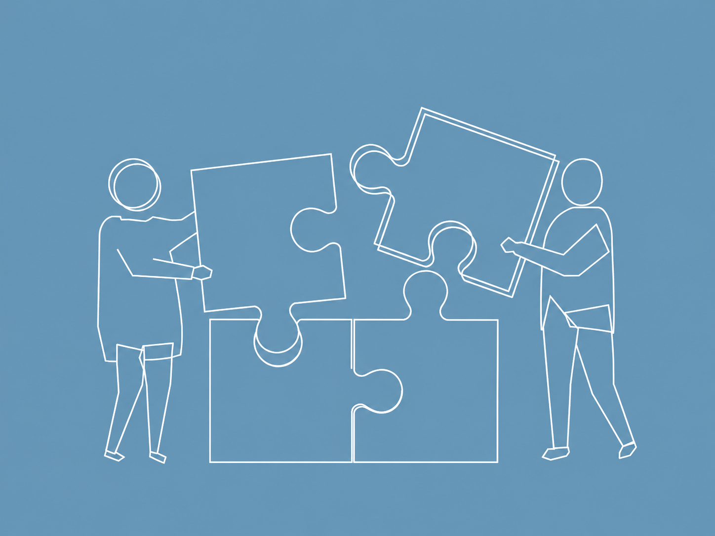 Vorschau Beitragsbild zu einer Handreichung mit dem Titel Demokratie in Schule erlebbar machen. Zu sehen ist eine Grafik, auf der zwei Personen ein menschengroßes Puzzle zusammenfuegen.
