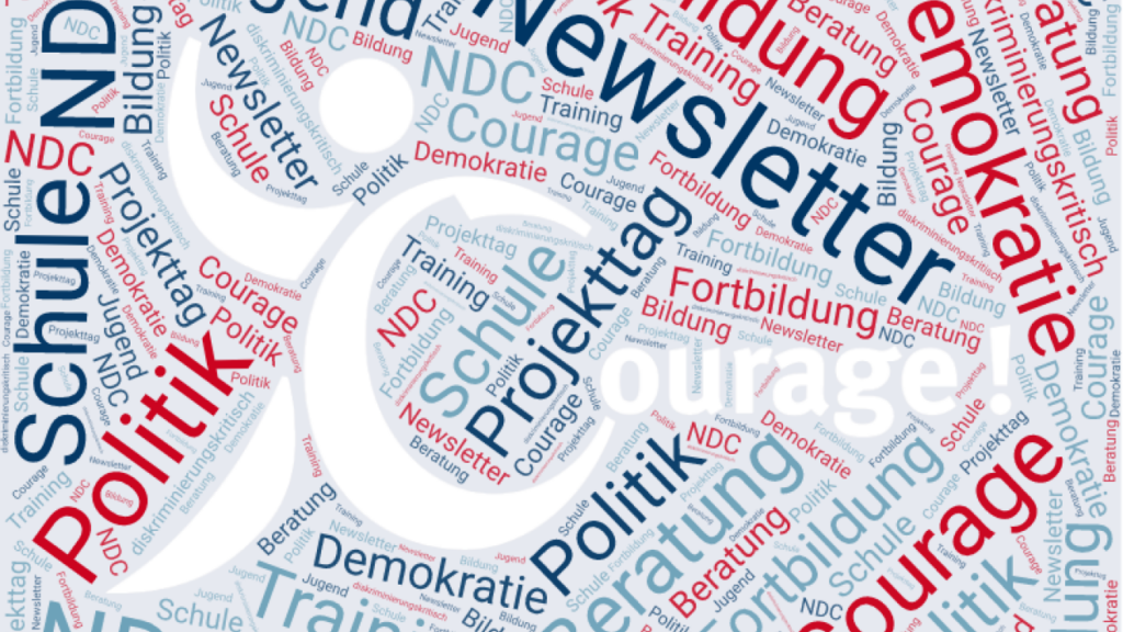 Wortwolke Newsletter mit NDC-Logo
