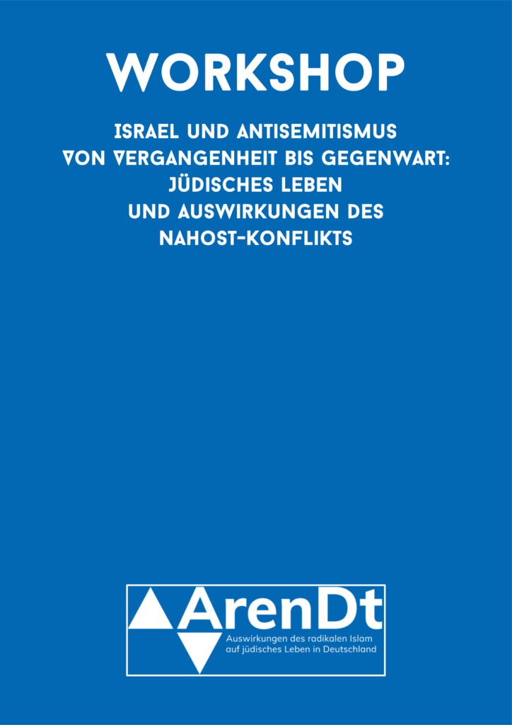 Deckblatt des Workshopkonzepts "WIA - Israel und Antisemitismus"