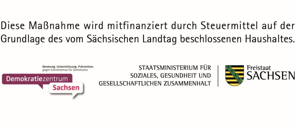 Logoleiste Landesdemokratiezentrum Sachsen und SMS